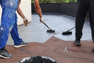 After: freshly coated roof